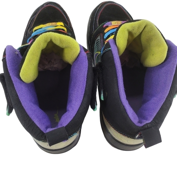 Nike Jordan Fusion 5 V AF-1 Shoes Men sz 8 Black Rainbow Mid Sneakers 070911-LN3 - Picture 11 of 16